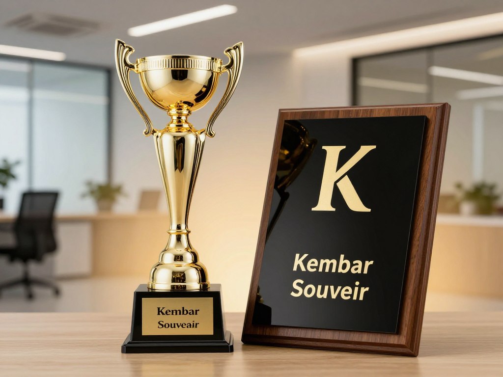piala dan plakat perusahaan
