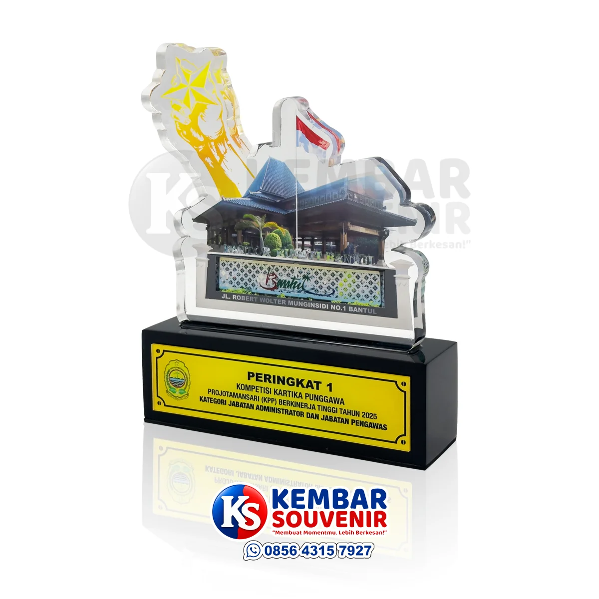 plakat akrilik kantor bupati bantul