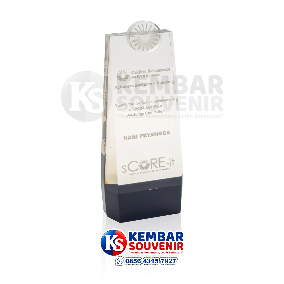 plakat appreciation award resin transparan