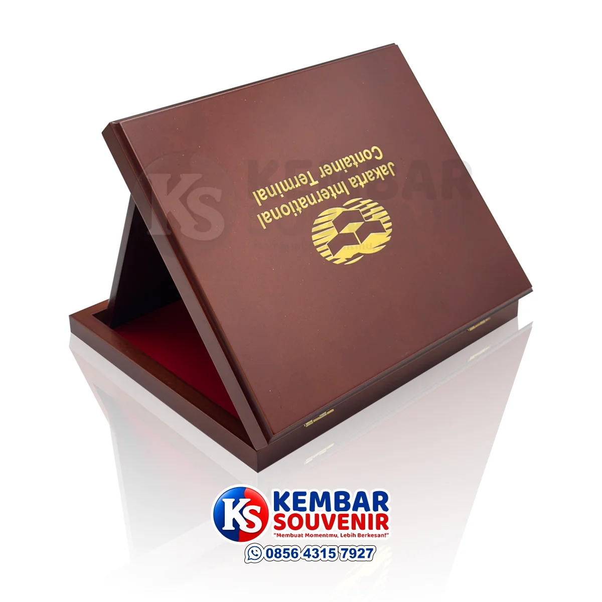 plakat box kayu dan kuningan eksklusif