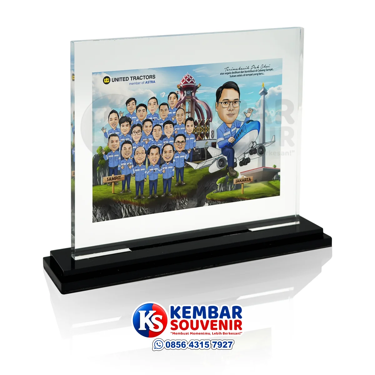 plakat dedikasi dan kontribusi karyawan perusahaan