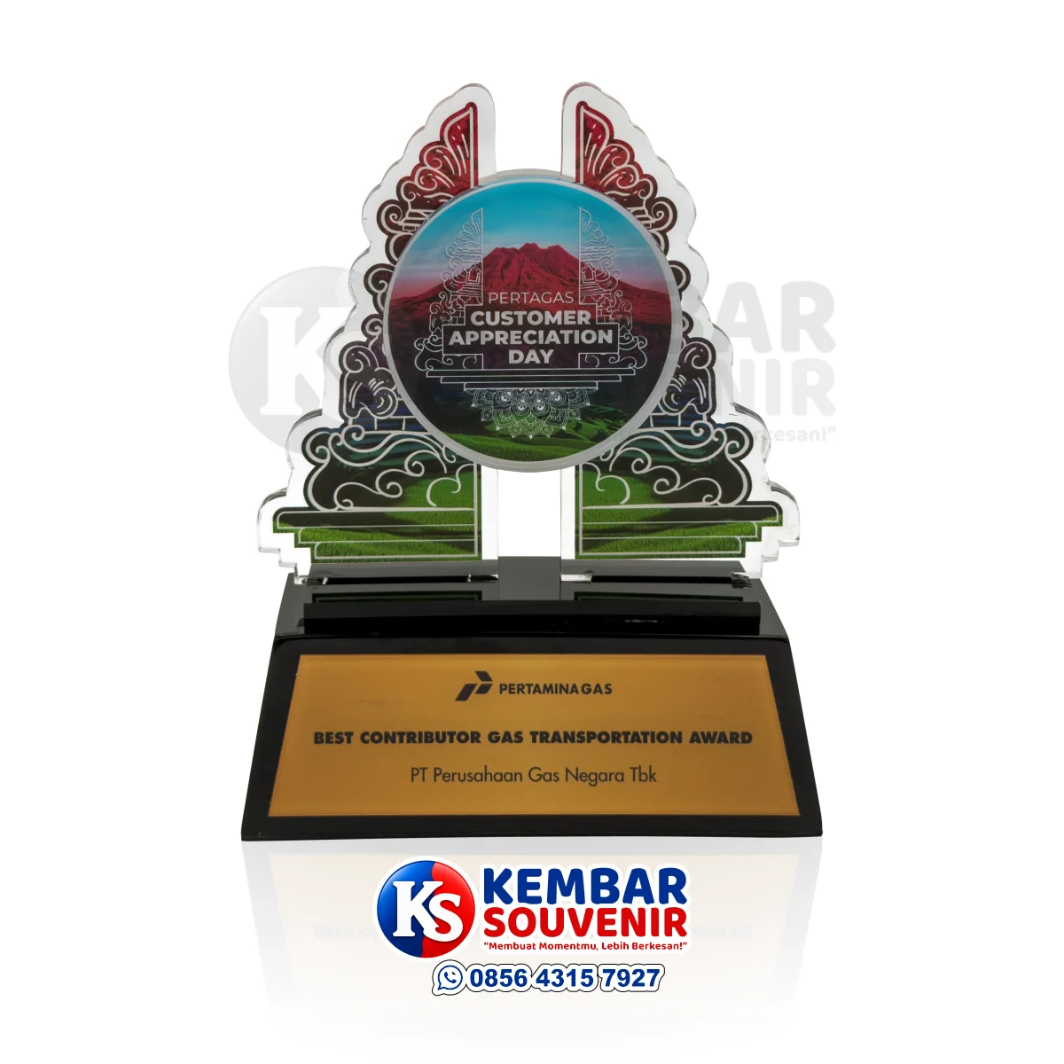 plakat gapura Pertamina Gas untuk mitra bisnis