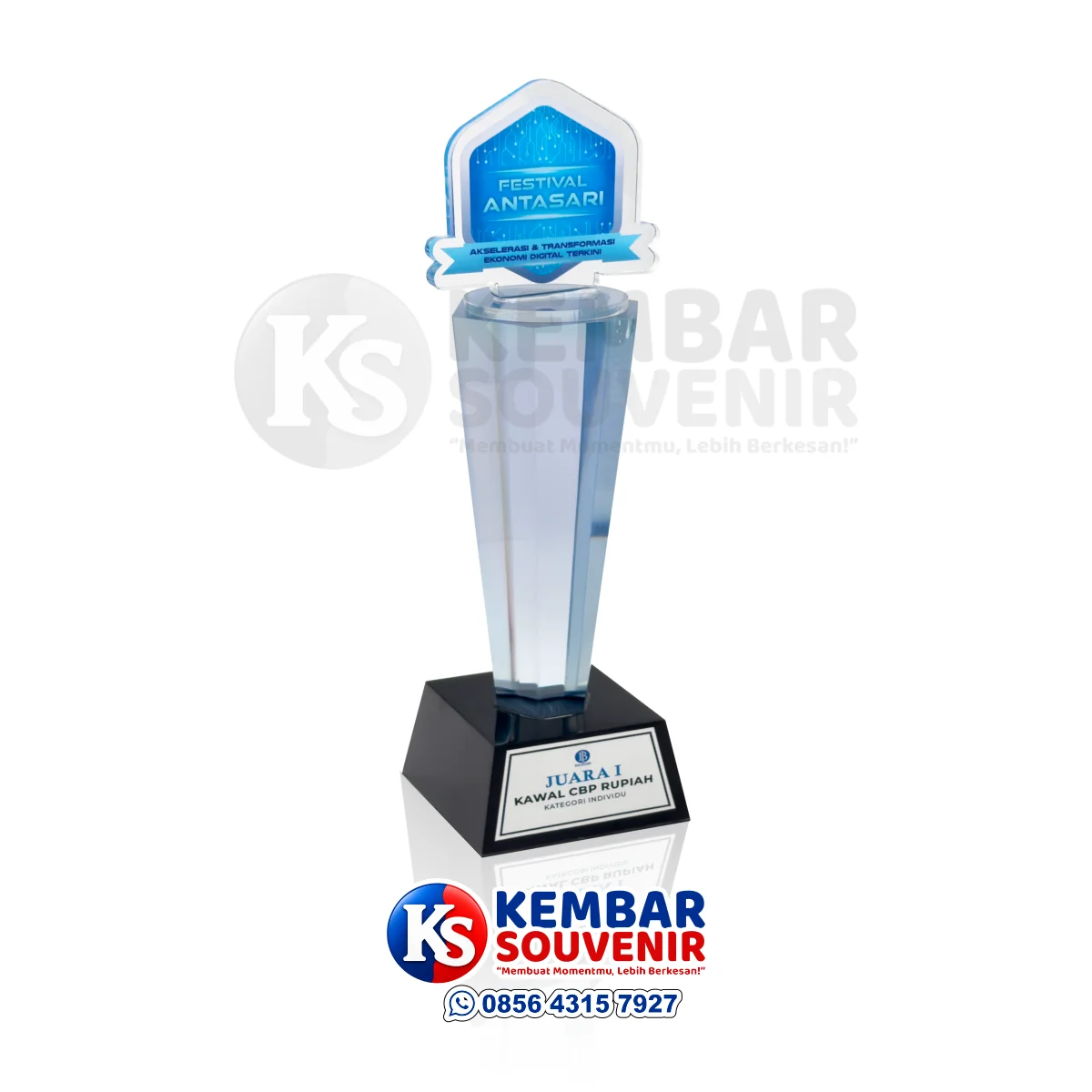 trophy juara event Bank Indonesia custom