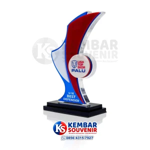 trophy sepak bola custom logo liga top skor
